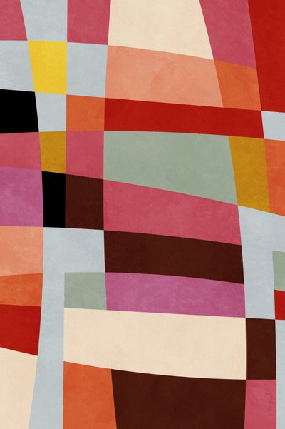Varma färger – Bauhaus-geometri 4 av Ana Rut Bre
