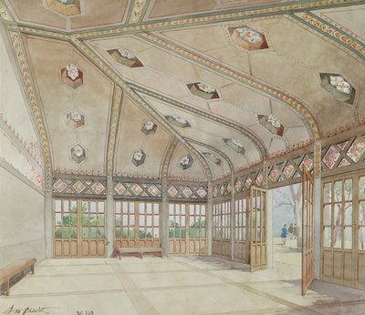 Lycée Victor Hugo, Paris, 1894 (wc på papper) av Anatole de Baudot