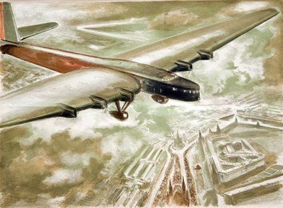 Flyg över Röda torget, 1937. av Anatoly Andreyevich Suvorov