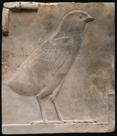 Plakett föreställande en vaktelkyckling av Ancient Egyptian