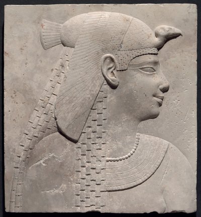 Plakett föreställande en drottning eller gudinna av Ancient Egyptian