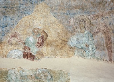 Bileam och ängeln av Ancient Russian frescos