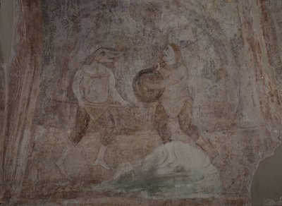 Kampscen i Hippodrom, 1000-talet av Ancient Russian frescos