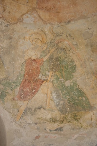 Jakob och ängeln, 1100-talet av Ancient Russian frescos