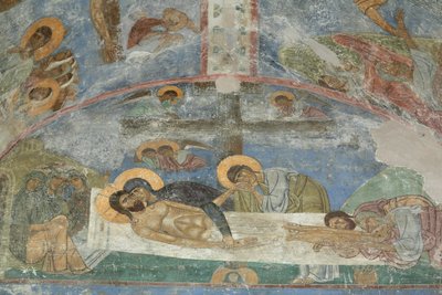 Kristi gravläggning, 1100-talet av Ancient Russian frescos