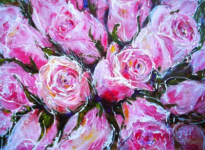 Ljusa rosa rosor av Anda Bieza
