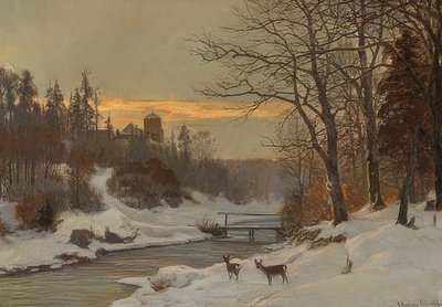 Vintrigt bäcklandskap av Anders Andersen Lundby
