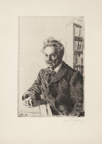 August Strindberg, 1910 av Anders Leonard Zorn