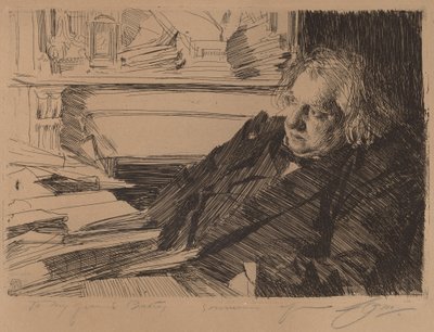 Ernest Renan, 1892. av Anders Leonard Zorn