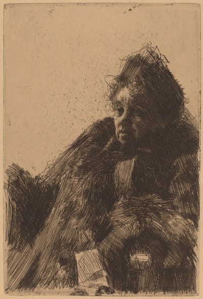 Madame Simon, II, 1891. av Anders Leonard Zorn
