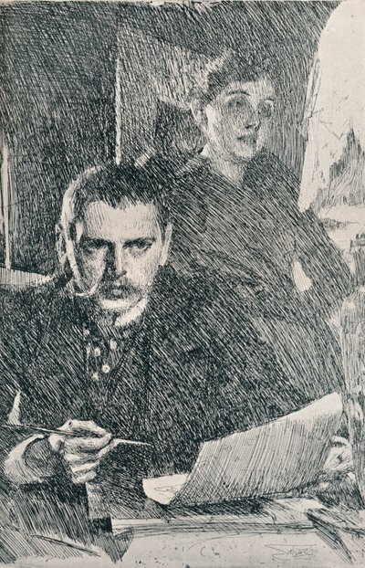 Herr och fru Zorn, 1890. 1898 av Anders Leonard Zorn