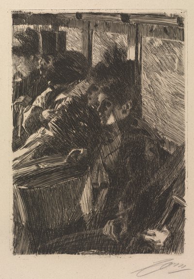 Omnibus, 1892. av Anders Leonard Zorn