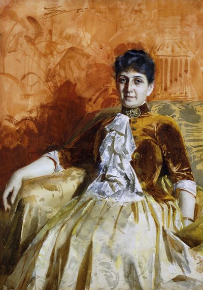 Porträtt av Lisen Lamm, 1885 av Anders Leonard Zorn
