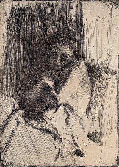 Modellen, 1880-1906, 1906 av Anders Leonard Zorn