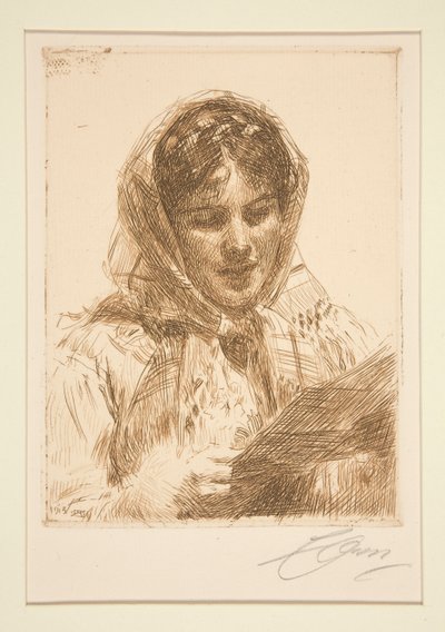 Ett brev, 1913 av Anders Leonard Zorn