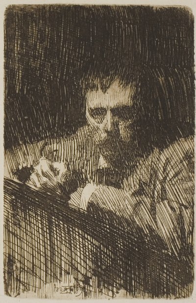 En målare-etsare (självporträtt) av Anders Leonard Zorn