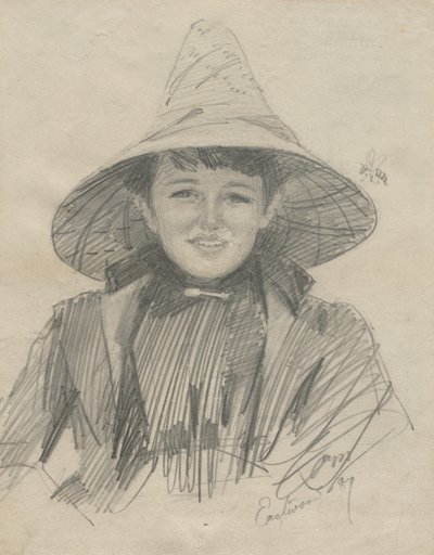 Ada Lymon (Kvinna i en stor hatt) av Anders Leonard Zorn