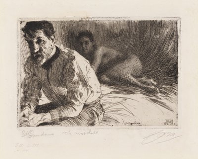 Augustus Saint-Gaudens av Anders Zorn
