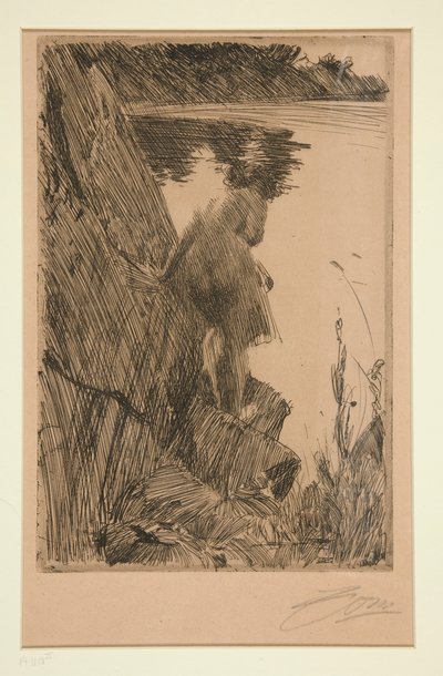 Badande (kväll) III av Anders Leonard Zorn