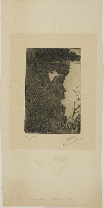 Badkar (kväll) I (Zinketsning) av Anders Leonard Zorn