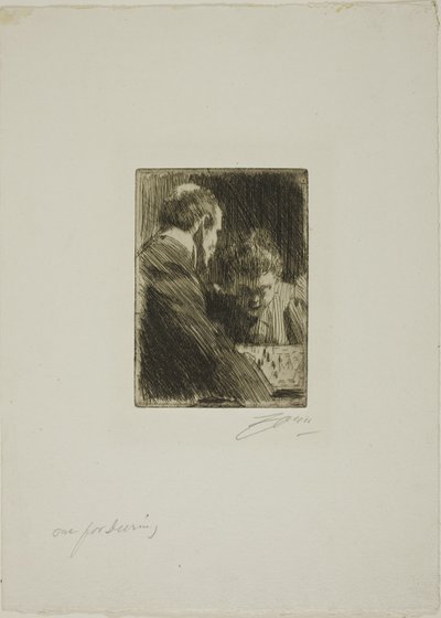 Schackspelare av Anders Zorn
