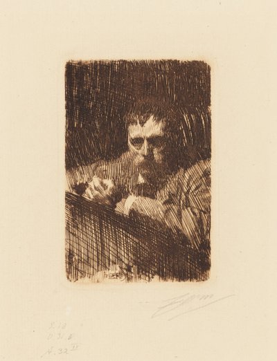 Gravör. Självporträtt av Anders Zorn
