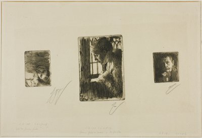 Flickhuvud; Bondeflicka vid fönster; Anders Zorn av Anders Zorn