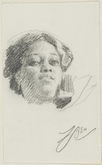 Huvud av en kvinna av Anders Zorn
