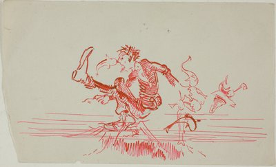 Man attackerad av flera fiskar av Anders Zorn