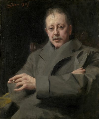 Porträttstudie av en man av Anders Leonard Zorn
