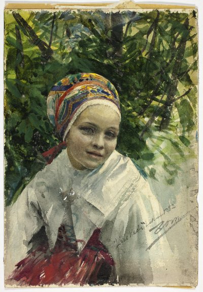 Porträtt av en flicka av Anders Leonard Zorn