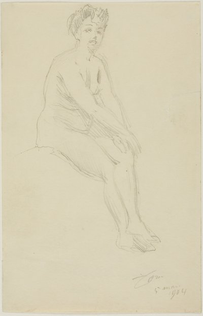 Sittande Kvinna Naken av Anders Leonard Zorn