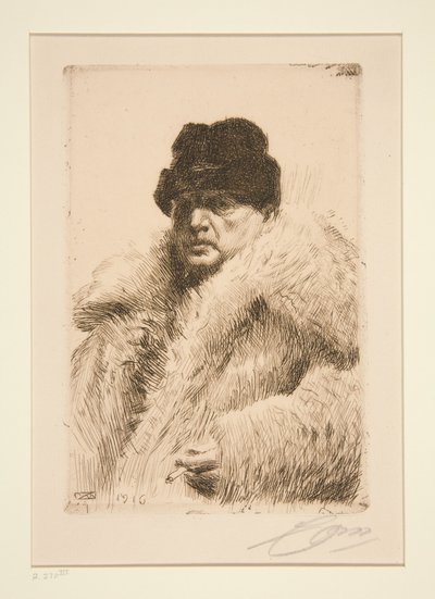 Självporträtt 1916 av Anders Zorn