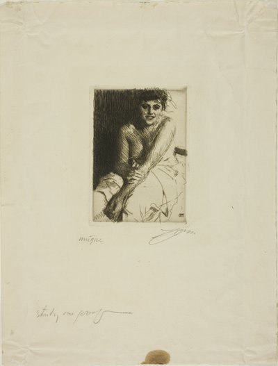 Sittande modell av Anders Leonard Zorn