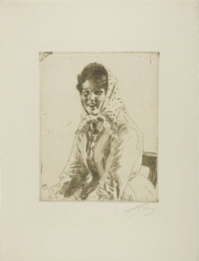 En Skeri Girl av Anders Leonard Zorn