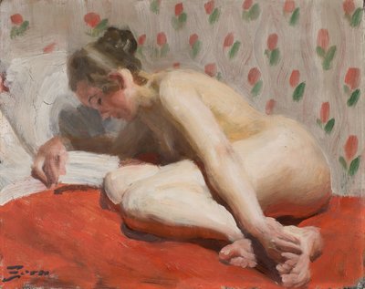 Studie av en nakenmodell av Anders Zorn
