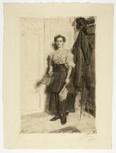 Den nya hembiträdet av Anders Leonard Zorn