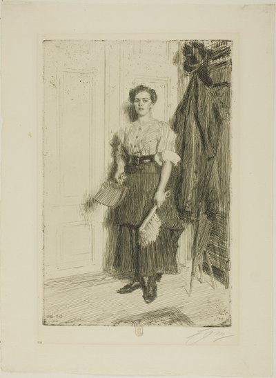 Den nya hembiträdet av Anders Leonard Zorn