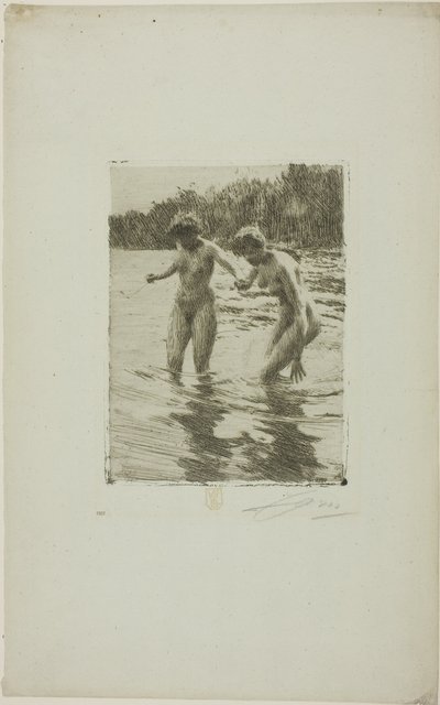 Två badande av Anders Leonard Zorn