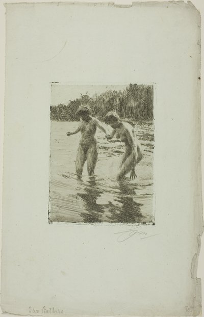 Två badande av Anders Leonard Zorn