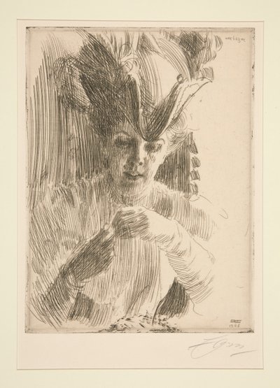 En ring (Mrs Wentzel Hagelslam) av Anders Leonard Zorn