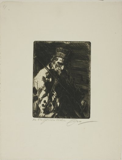 Byns violinist av Anders Leonard Zorn