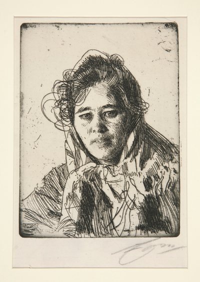 Ung flicka från Mora (Krakberg av Anders Leonard Zorn