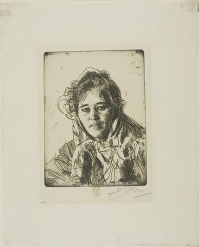 Ung flicka från Mora (Kråkbergs Anna) av Anders Zorn