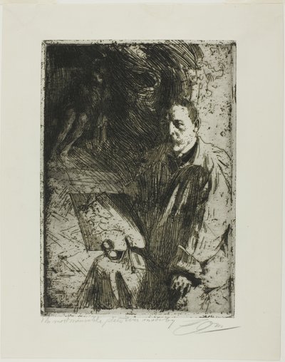 Zorn och hans modell av Anders Leonard Zorn