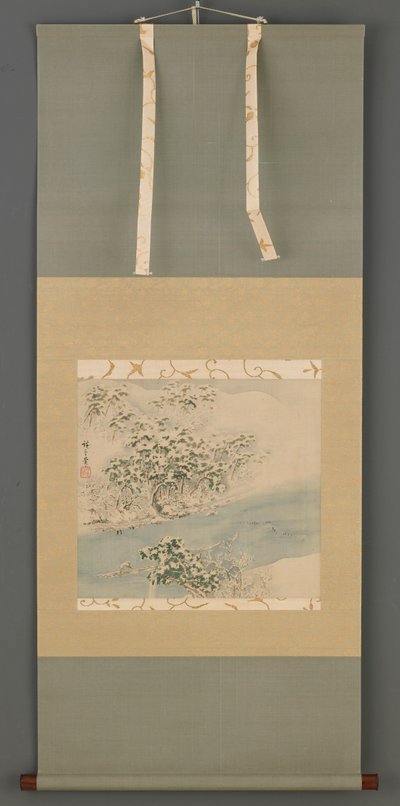 Arashiyama i snö, Edo-perioden, 1800-talet. av Ando Hiroshige