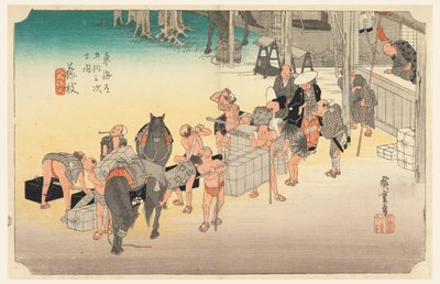 Fuji Yeda post S-ljud, medlem av femtiotre S-ljud av f te stadsnivå lägre d av Ando Hiroshige