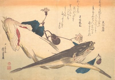 Kochi fisk med aubergine, från serien Uozukushi Every Variety of Fish, 1830-talet, 1830-talet. av Ando Hiroshige