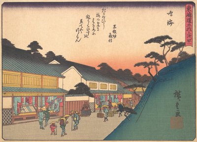 Narumi, från serien The Fifty-three Stations of the Tokaido Road, tidigt ..., tidigt 1900-tal. av Ando Hiroshige