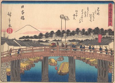 Nihonbashi, från serien The Fifty-three Stations of the Tokaido Road, tidigt 1900-tal. av Ando Hiroshige